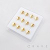 ASYMMETRICAL OPEN DUAL HEART  316L SURGICAL STEEL L-SHAPE NOSE BOX